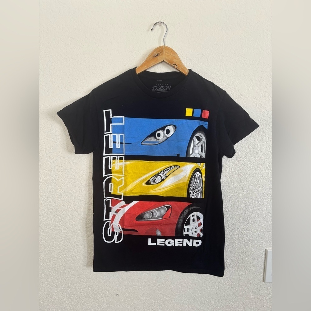 Popular Poison Mens Street Legend Graphic T-Shirt Black Car Racing Tee Small - Picture 1 of 7